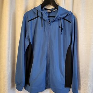PUMA Training Men's Hooded Sweater, Size L, Color Blue, and black, Sporty